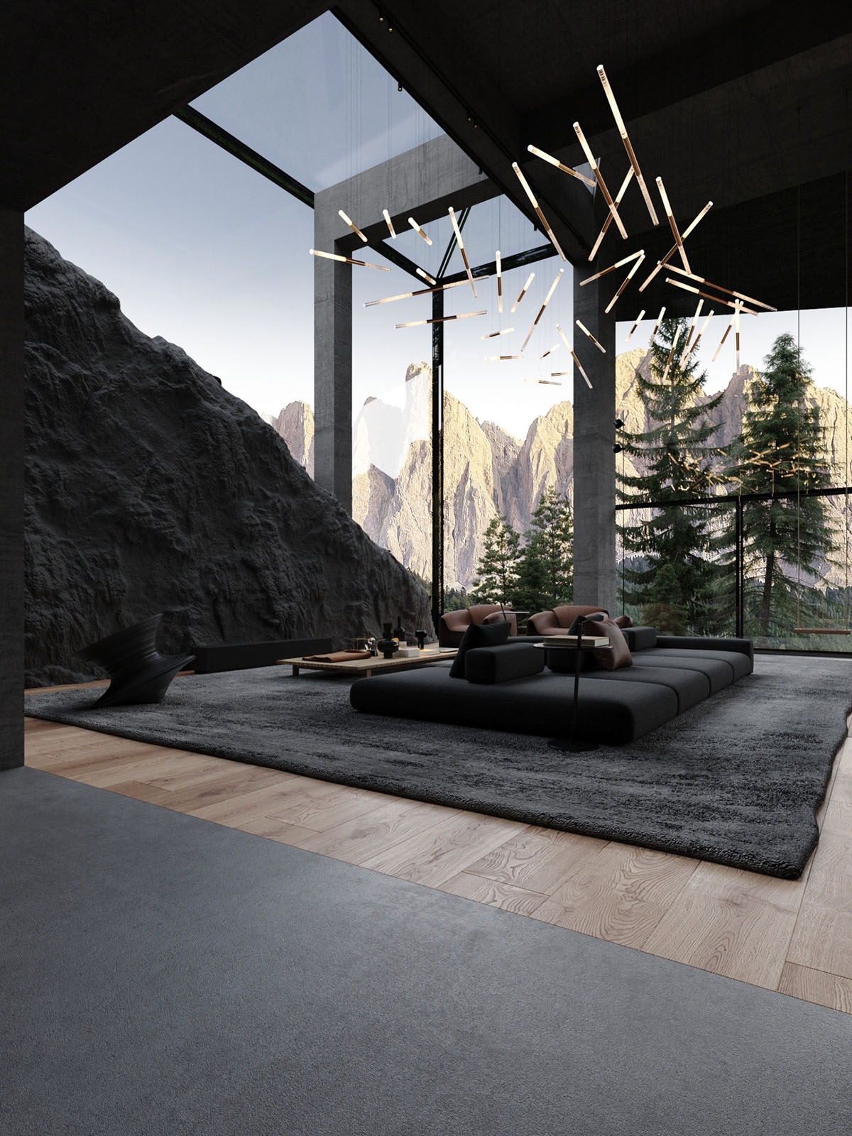 Diseño innovador: la casa del futuro en la ladera de una montaña 4