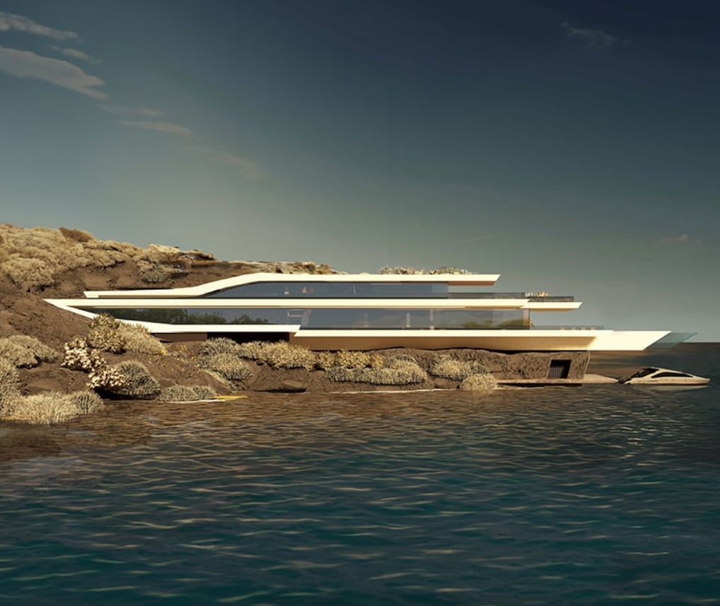 Villa Earth de Vrantsi: Un Yate Futurista en la Costa Mediterránea Griega 2